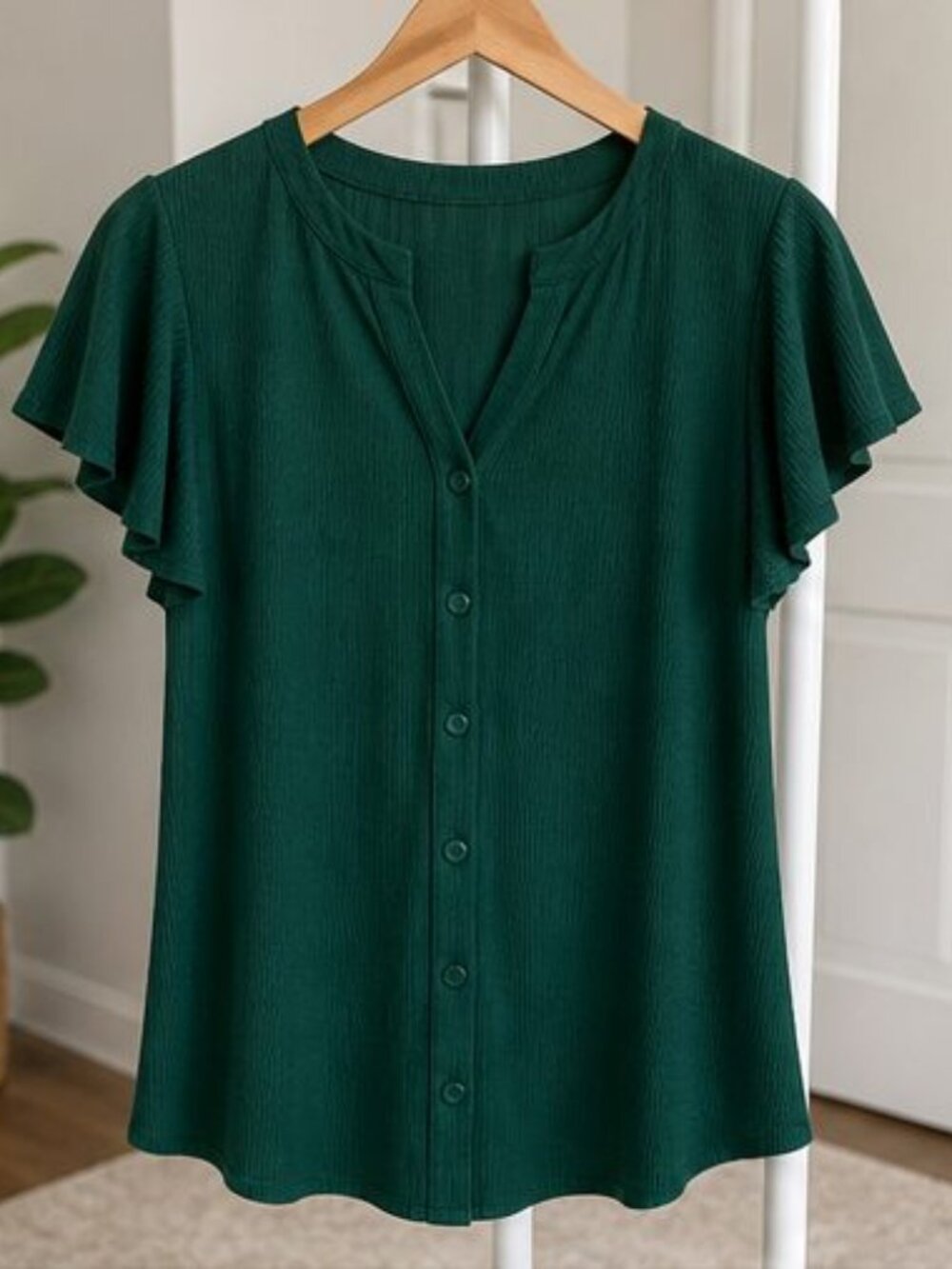 Emerald Peplum Top